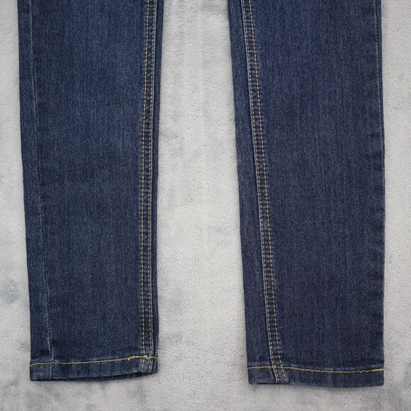 C est Toi Pants Womens 0 Blue Skinny Low Rise Stretch Zip Dark Wash Denim Jeans - Picture 14 of 16